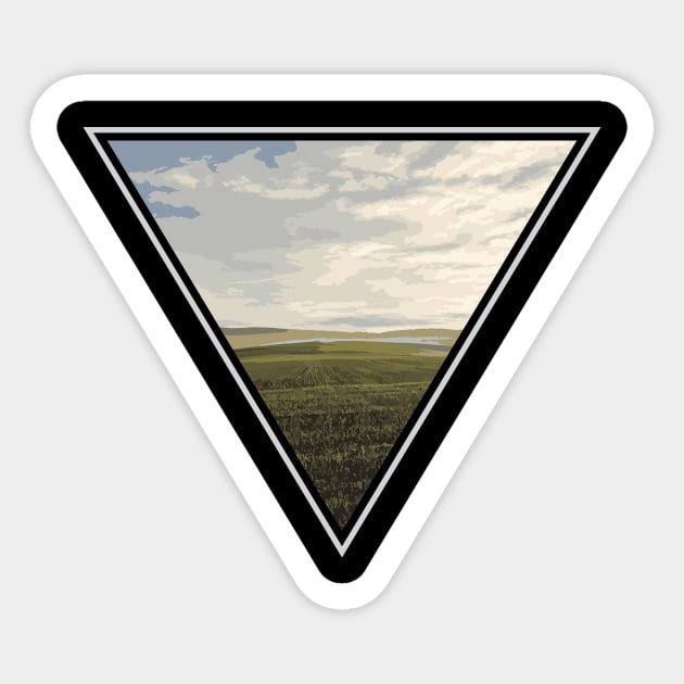 Triangle Field Lover Backpacker Adventure Outdoor Nature Trip Camper Design Gift Idea Sticker by c1337s